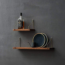 RCLD Una partizione della Decorazione della Stanza Parete attrezzata Mensola Cornice Alta qualità Materiali Metal Design Legno (Size : 60cm)