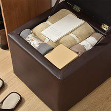 Nosterappou Sgabello, può sedersi e riporre, elegante, semplice, versatile, naturale ed ecologico sgabello in tessuto PU, panca scarpa creativa, sgabello multifunzionale in legno massello, sgabello qu