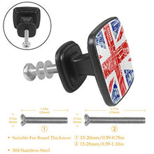 Bandiera britannica (5) Pomelli per Porta Set di 4 Pomelli per Mobili Manopole per Cassetti Cucina Armadio Vetro
