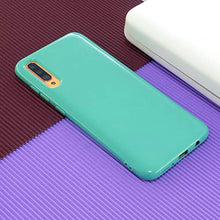 Custodia per Samsung Galaxy A7 2018 Cover, CrazyLemon Custodia protettiva antiurto per telefono sottile in silicone tinta unita con design in gelatina tinta unita - Cielo Blu