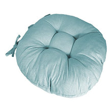 Mojawo - Set di 2 cuscini per sedia, cuscini per sedia, cuscini per sedia, colore azzurro, 100% poliestere, rotondi, 40 x 40 cm