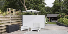 909 OUTDOOR Tenda da Sole paravento per Giardino, Separé avvolgibile per Esterni, Frangivento divisore Laterale Estensibile (170 x 300 cm, Bianco)