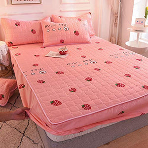 PLIENG Coprimaterasso Copriletto Extra Profondo Copriletto Morbido E Traspirante Coprimaterasso Single Double King Super King Size,E-180x200cm