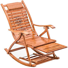 CDFC Sedia reclinabile Piscina Pieghevole Piscina Piscina Piscina Piscina Regolabile Sedia a Dondolo Bamboo Sedia a Dondolo con poggiapiedi e bracciolo