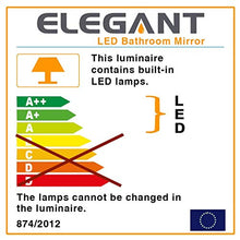 L&ED Specchio da Bagno Illuminato a LED Specchio da Trucco per Trucco da Parete con luci, Interruttore a sfioramento IP44 retroilluminato Senza Cornice （Forma a Goccia）