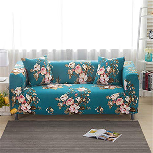 Treer Fodere Copridivani Universale Elasticizzata, 1 2 3 4 Posti Copridivani Elastici Spandex Copridivano Divano Antiscivolo AntiGraffio Decorative Sofa (Fiori Rosa,3 Posti(190-230cm))