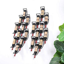 RUXMY Armadietto per Vino Portabottiglie per Vino in Metallo Portabottiglie per Vino sospeso in Metallo Portabottiglie per Vino | Altezza Regolabile | Portabottiglie da Vino sospeso a Parete | Bic