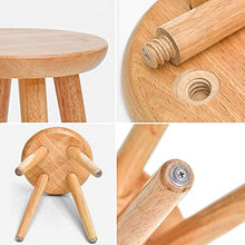 Rotonda Ottomano Multifunzione Solid Cambio di Legno Scarpe Bench Sofa Tea Table Sedia Poggiapiedi Sgabelli da Bar, con Gamba, per La Cucina da Pranzo Soggiorno Casa Garden Party,B