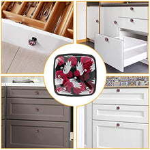 Red roses and tender white swans Pomelli per Porta Set di 4 Pomelli per Mobili Manopole per Cassetti Cucina Armadio Vetro
