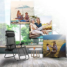 PAKUES-QO Sedia a Sdraio Pieghevole Regolabile per Esterni Sedia obliqua Relax Casual Design ergonomico per terrazza Patio Spiaggia Cuscinetto da Giardino Peso 120 kg Nero