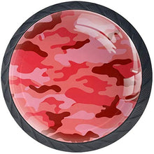 Modello astratto rosa rosso mimetico Pomelli per Porta Set di 4 Pomelli per Mobili Manopole per Cassetti Cucina Armadio Vetro