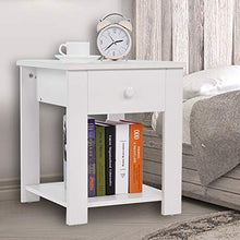 Comodino Comodino Semplice in Legno Durevole Contenitore per con Cassetto Bianco Adatto per Camera da Letto Comodino Bagno Corridoio Soggiorno