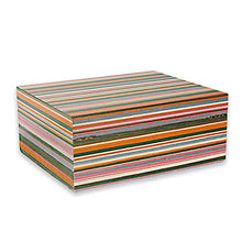 ODDINER Cigar Box di stoccaggio Striscia Color Design Legno di Cedro Cigar Box Moda Cigar Humidor Legno di Cedro Cigar Box con la Crema idratante Termometro Cigar Humidor