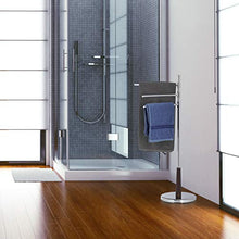 Relaxdays 10022550 Portasciugamani Orientabile Portasalviette da Terra Cromo 3 Bracci Autoportante HxLxP 90 x 44 x 26 cm Argento