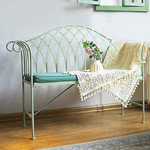 UWY Panca per Interni ed Esterni panchina da Giardino in Metallo, Panca con Struttura in Acciaio, Balcone, Salotto con Schienale e braccioli, mobili da Giardino Resistenti alle intemperie, Doppi