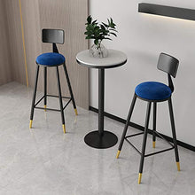 TopJiä Velluto con Schienale Sgabelli da Bar 65cm,Sgabello da Bar con Poggiapiedi Moderni Bar Seggiolone,seggiola da Bar Domestico Girevole Sedia,portante di Carico 150kg,Nero