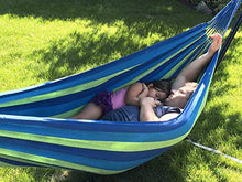 KJLM Single/Double Outdoor Garden Cotton Camping Hammock-Perfect per Campeggio e all'aperto o Giardini e Viaggi (Blu 210x80)