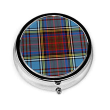 Anderson Tartan - Mini portapillole in metallo rotondo per borsa da viaggio