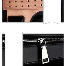 Minmin Cuoio portatile Cigar Box Legno di Cedro umidificatore con umidificatore Humidor nero, 205x130x70mm accessori del sigaro (Size : 205x130x70mm)