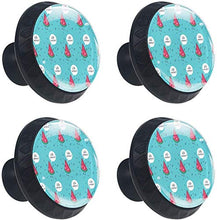 Fumetto di anguria fresca blu estate Pomelli per Porta Set di 4 Pomelli per Mobili Manopole per Cassetti Cucina Armadio Vetro