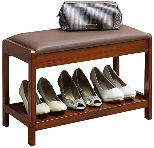 YANG Imbottiti poggiapiedi Bagagli Petto di Legno Solido del Pattino tormenta Change Guardaroba di Scarpe banco Dressing Table Sgabello ottomano Carico Massimo 250kg, 64 × 30 × 42 Centimetri