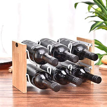 GAGP Portavini Wine Organizer Mensola for controsoffitto Cabinet Cantina controsoffitto Wine Rack 6 Bottiglie capacità Wine Rack impilabile per Qualsiasi bancone o Cantina