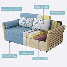 RJMOLU Tessuto Reversibile Loveseat e Divano Letto Divano Letto, Divano sezionale Convertibile Divano per Piccolo Spazio, Lago Blu,Sponge Filling,2.06m