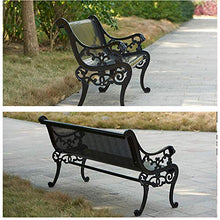 GaoF Panchine da Giardino in ghisa Metallica, panchine in Rete Metallica per terrazze da Giardino all'aperto, sedie da Giardino Decorative con Schienale e braccioli, per terrazze, terrazze e balconi