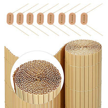 SONGMICS GPF096M Canniccio Frangivista in Plastica, Paravista per Recinzione di Giardino Terrazza Balcone, 2 Rotoli (0.9 x 3 m), Paravento con Costole Rinforzate, Beige, 0.9 x 6 m