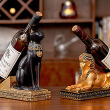 IHZ Cremagliera del Vino del Dio Gatto Egiziano retrò Creativo in Stile Europeo, Artigianato della Decorazione dell'Armadio, Decorazione del Soggiorno, Decorazione della Stanza del Modello