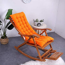 eewopjkj Cuscino per Lettino Prendisole Supporto per Schienale Alto Addensare Cuscino per Sedia Relax Extra-Large Cuscino reclinabile Cuscini per Sedia a Dondolo Cuscini da Giardino-Arancione 48x120