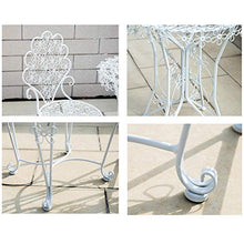 CGBF-Garden Bistro Set 3 Pezzi,Mobilia Esterna del Balcone del Patio del Metallo,Durevole, Resistente agli Agenti Atmosferici, Senza Ruggine