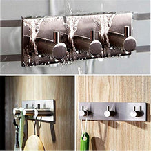 Gancio bagno cucina Potente Autoadesivo Asciugamano Asciugamano Ganci 3 Ganci In Acciaio Inox Impermeabile Porta Parete Ganci Appendiabiti Appendiabiti for Cucina Bagno Soggiorno Gancio per asciugaman