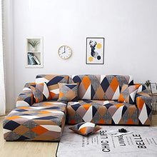 OKJK Copri Divano ad Angolo,copridivani a Forma di L Elastiche poltroncina per Chaise Longue, per Protezione del Giardino del Salone Divano (B-printed5,2seater 145-185cm)