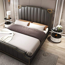 LICHUAN Tavolino moderno rotondo comodino in vetro temperato comodino con 1 cassetto mensola portaoggetti creativo accento tavolino per casa, camera da letto, ufficio, facile da montare