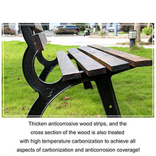 household products Panca da Giardino in Legno Massello con Schienale, Panchina in Legno per Esterni, Treppiede in Ghisa Antiruggine per Il Tempo Libero Panchina da Giardino retrò, 120 Cm / 150 Cm