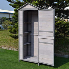 BESTSOON Armadietto da Esterno per Mobili da Giardino Outdoor in Legno Strumento Locker Governo di immagazzinaggio Impermeabile Sunproof anticorrosivo Villa Giardino Balcone Giardino Farm