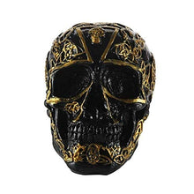 Ornamenti Sculture Resina Totem in Oro Statua di Teschio Nero Statue Artigianali per La Decorazione Art Carving Modello Halloween Decorazioni per La Casa Figurine Scultura Regalo Regalo