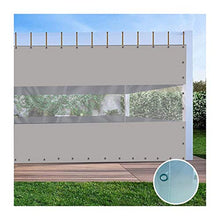 GDMING Tenda da Esterno,Telo in Vinile Trasparente, Impermeabile Robusto Tessuto Telone con Occhielli per Giardino Box Auto Copertura per Pergola,Formato Personalizzato