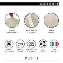 PETTI Artigiani Italiani - Copridivano 2 Posti, Copridivano Elasticizzato 2 Posti, Panna, Tessuto Jaquard, 100% Made in Italy