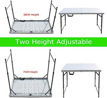 Tavolo da campeggio Tavolo pieghevole da 1,2 m multiuso (4ft) - Tavolo da campeggio da picnic per Catering, Camping, BBQ Party, Attività per interni all'aperto, semplice scrivania moderna Altezza rego