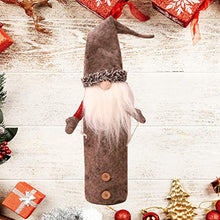 Amosfun Christmas Wine Bottle Cover Gnomes Wine Bottle Decorations Christmas Party Favors Supplies Gifts Grey
