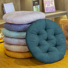 SWECOMZE Set di 2 cuscini per sedia, 40 x 40 cm, per ufficio, pavimento, balcone, giardino, cuscino per sedia, per interni ed esterni, Chair Cushion (grigio, blu, rotondi)