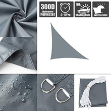 XLYAN Tenda A Vela, Triangolo Rettangolo Vele Parasole da Giardino,Protettiva dal Sole Raggi, Resistente Ed Elastica,4 * 4 * 5.7M