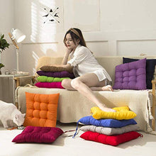 Pillowcase Cuscino per Sedia da Pranzo, Cuscini per Interni ed Esterni, Cuscino per Sedia Imbottito con Cravatta, Cuscino per Sedia da Giardino, Cuscino per Sedia da Pranzo 40x40 cm (Rosso) 2 X