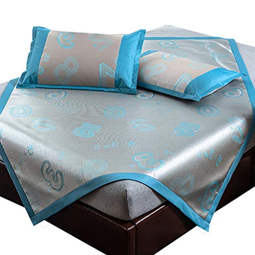 Materassino in Seta di Ghiaccio, 600D Ice Silk e 3D Maglia Traspirante, Rinfrescante e Confortevole Letto Matrimoniale, Lavabile (Color : I, Size : 1.8×2m)