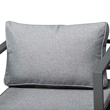Outsunny Set con Tavolo 4 Sedie e 4 Sgabelli da Giardino, Salotto da Esterno in Alluminio, Grigio