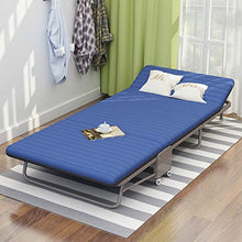 XJAXY Letto di Metallo Pieghevole con Materasso, Letti per Gli Ospiti, Campo Base Portatile Facile Bagagli, Letto Portatile su Ruote per Office Soggiorno