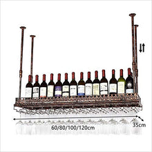 PZW Cremagliera Del Vino Semplice e Creativa/Portabicchieri Appesi per Vino Rosso/Portabicchieri Appesi Invertiti/Asta Principale Creativa/Portabicchieri Appesi per Portabottiglie, 100 * 35 C