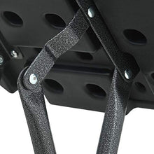 Tidyard Sgabelli da Giardino Pieghevoli 4 pz Neri HDPE in Rattan, Sgabello da Giardino in plastica Sgabello per Esterni 33 x 29,5 x 46 cm